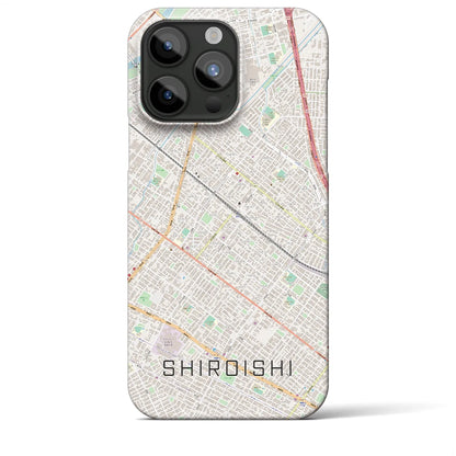 【白石（北海道）】地図柄iPhoneケース（バックカバータイプ）