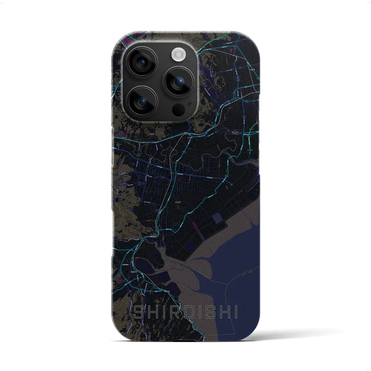 【白石（佐賀県）】地図柄iPhoneケース（バックカバータイプ）