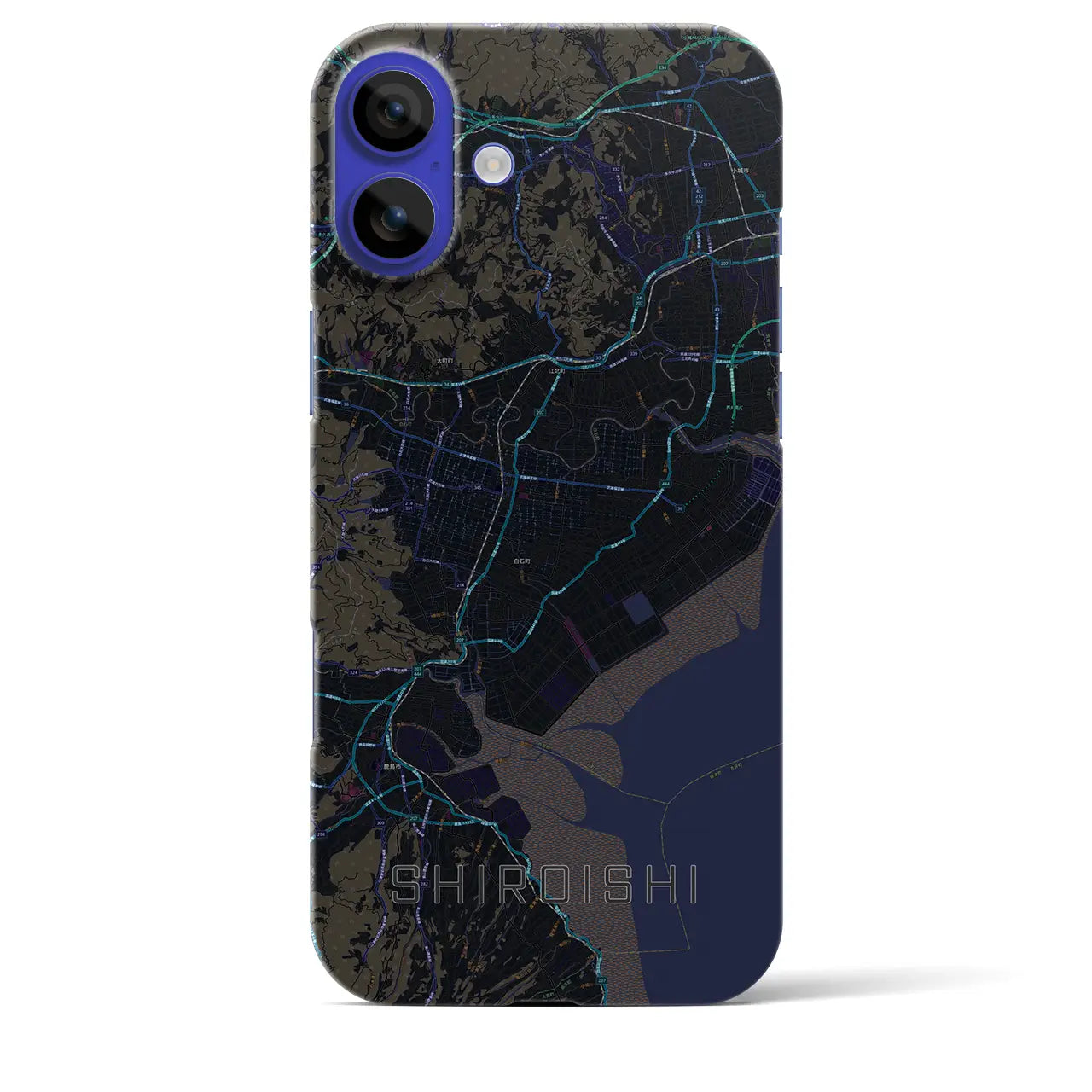 【白石（佐賀県）】地図柄iPhoneケース（バックカバータイプ）