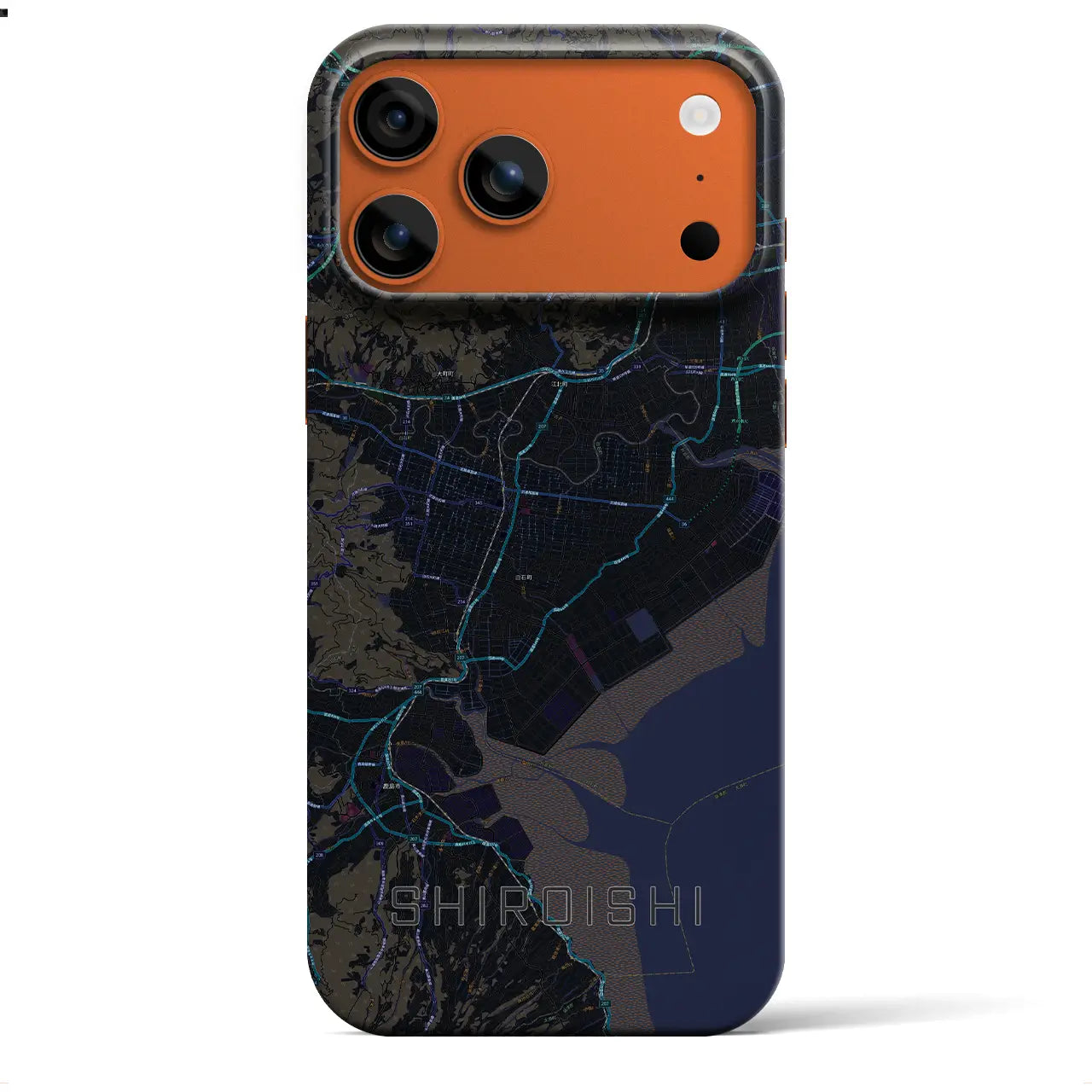 【白石（佐賀県）】地図柄iPhoneケース（バックカバータイプ）