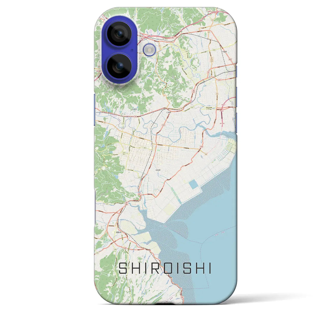 【白石(佐賀県)】地図柄iPhoneケース(バックカバータイプ)ナチュラル・iPhone 16 Pro Max 用