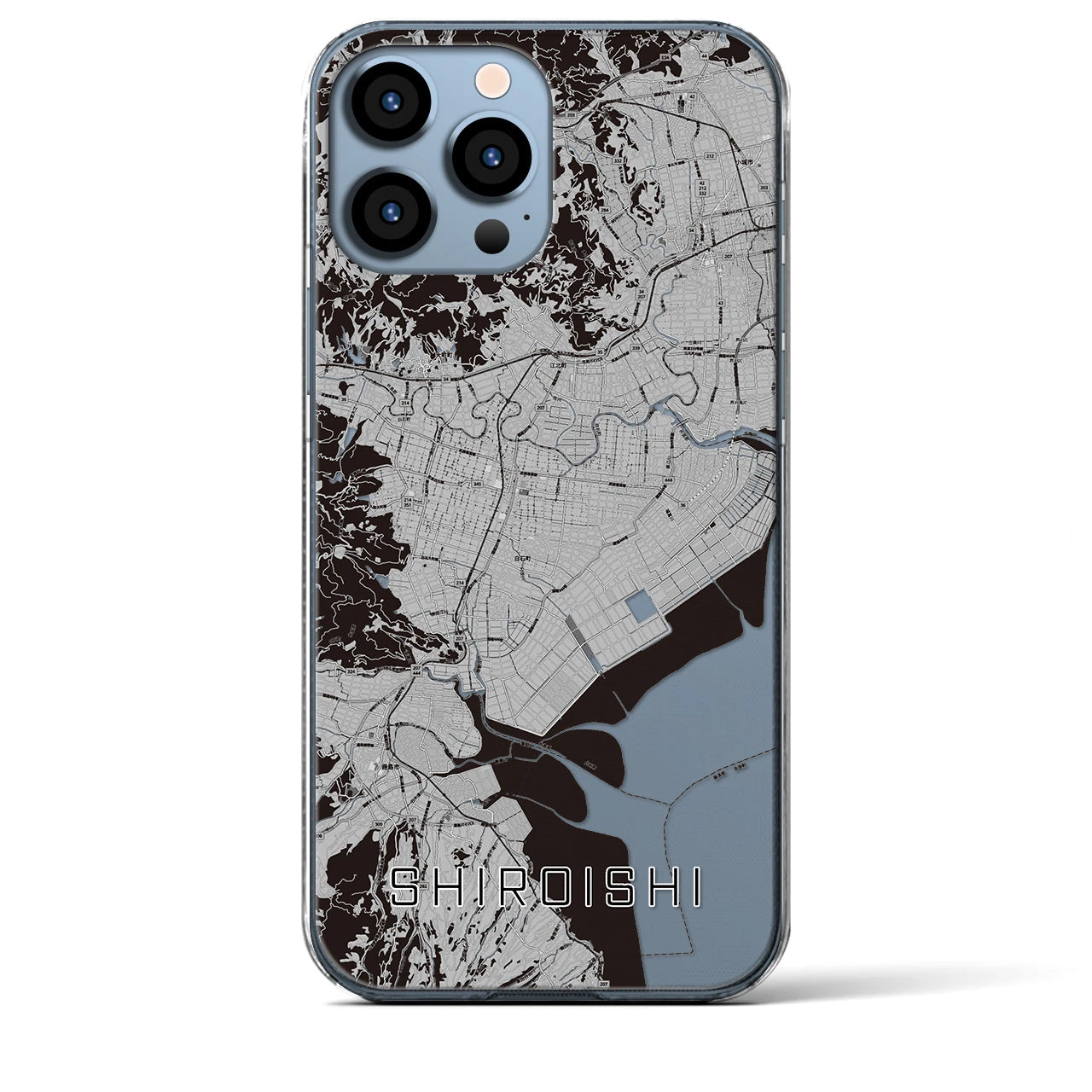 【白石（佐賀県）】地図柄iPhoneケース（クリアタイプ）