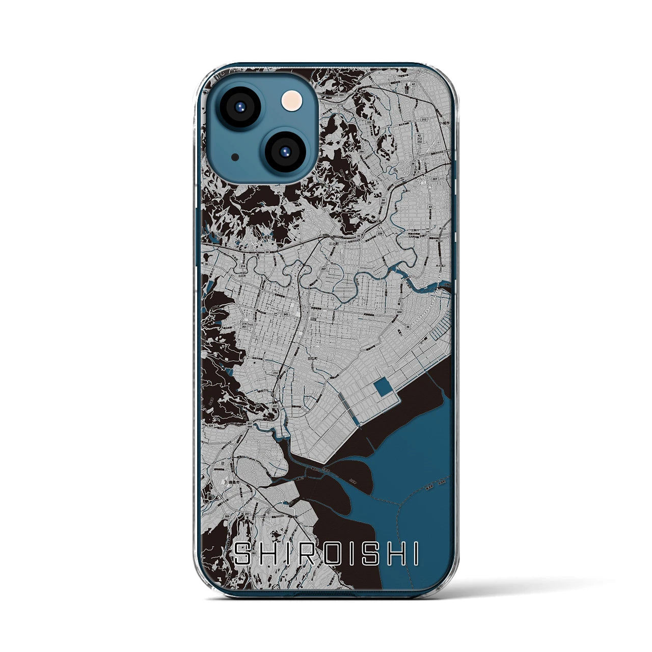 【白石（佐賀県）】地図柄iPhoneケース（クリアタイプ）
