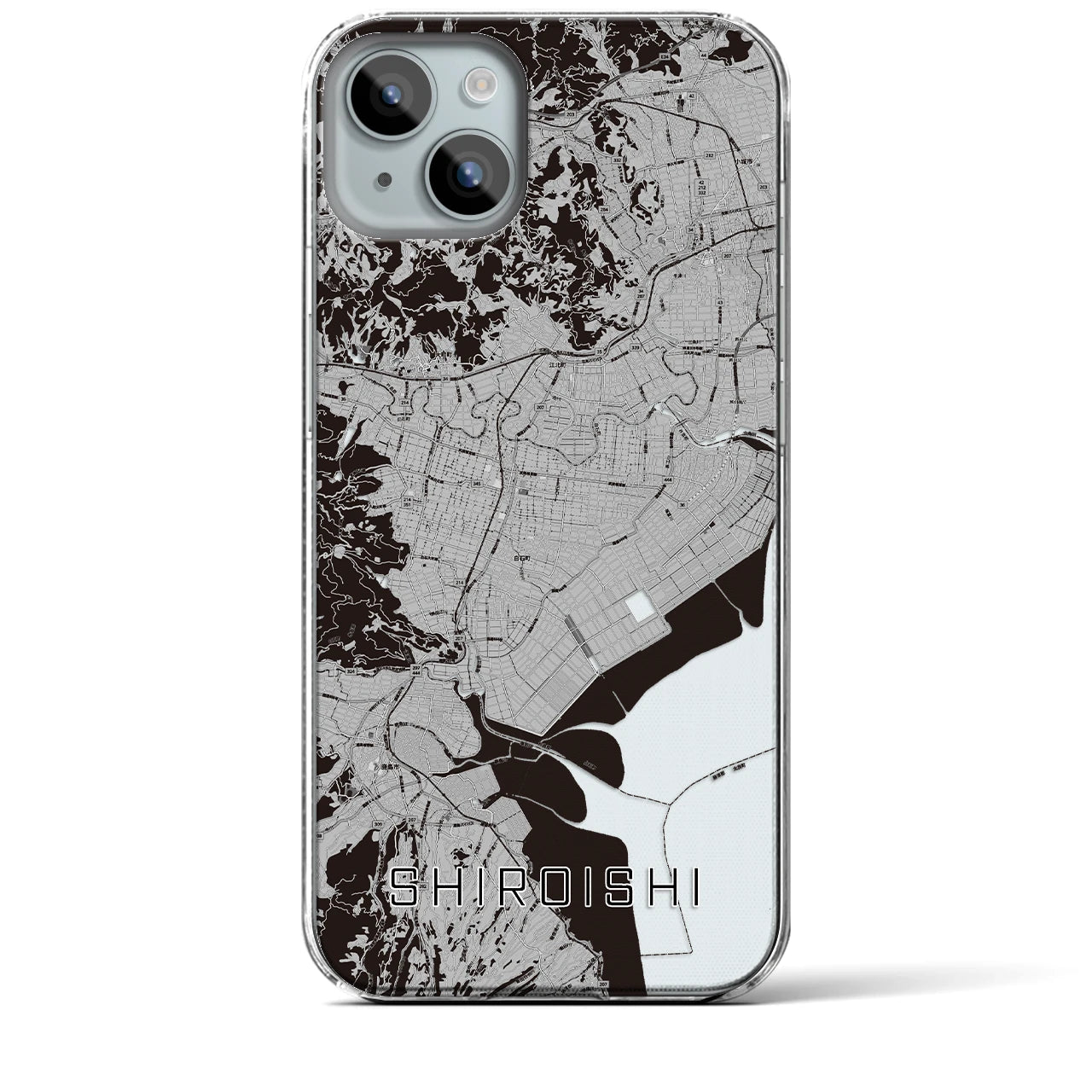 【白石（佐賀県）】地図柄iPhoneケース（クリアタイプ）