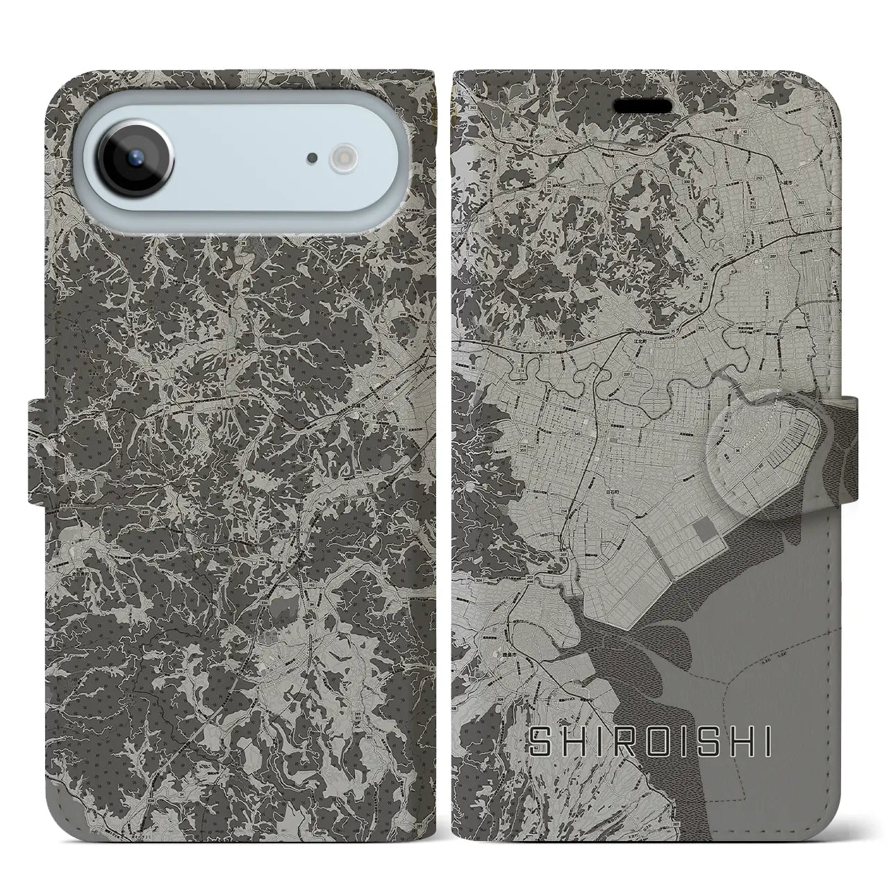 【白石（佐賀県）】地図柄iPhoneケース（手帳タイプ）