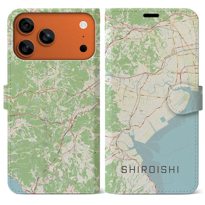 【白石（佐賀県）】地図柄iPhoneケース（手帳タイプ）