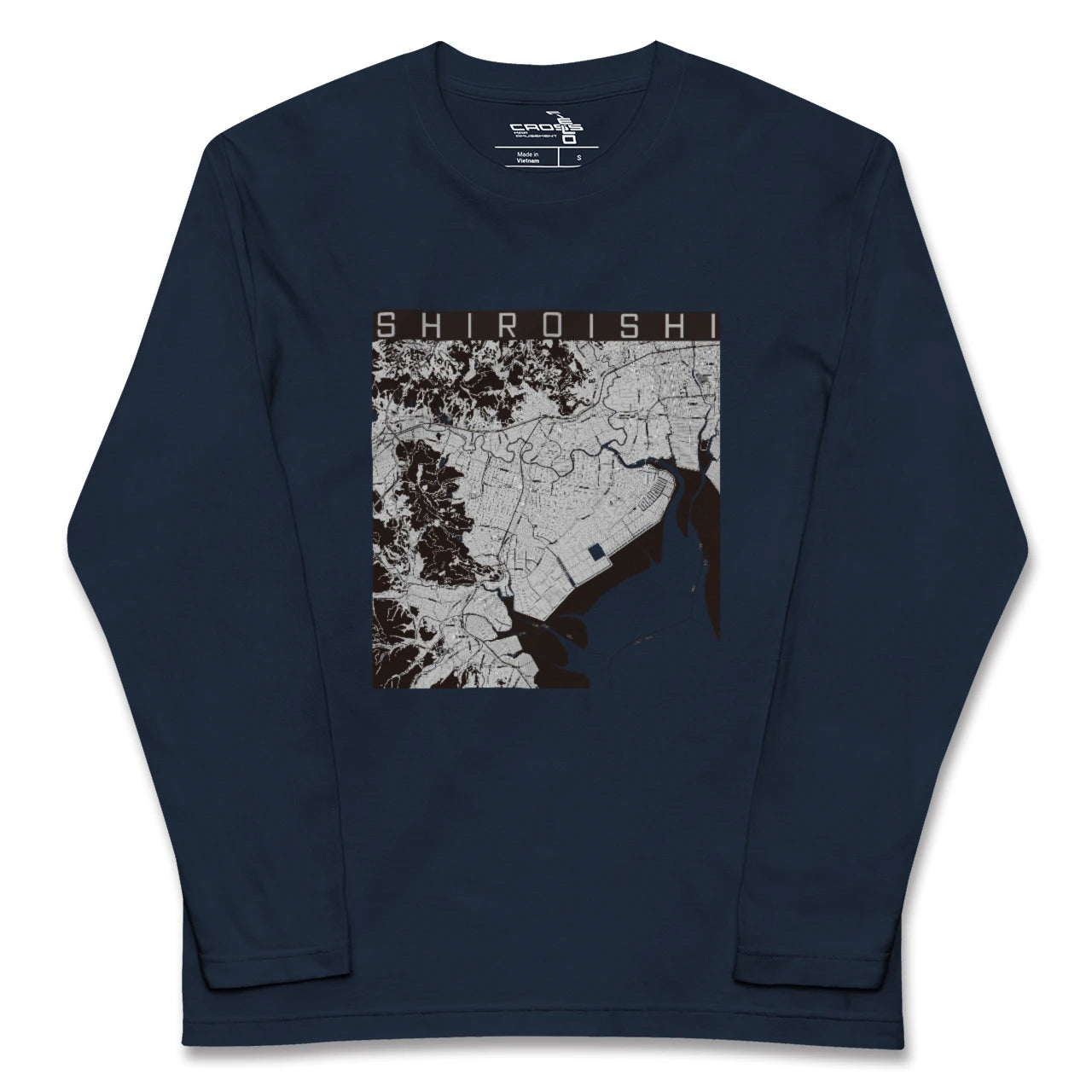 【白石（佐賀県）（佐賀県）】地図柄ロングスリーブTシャツ