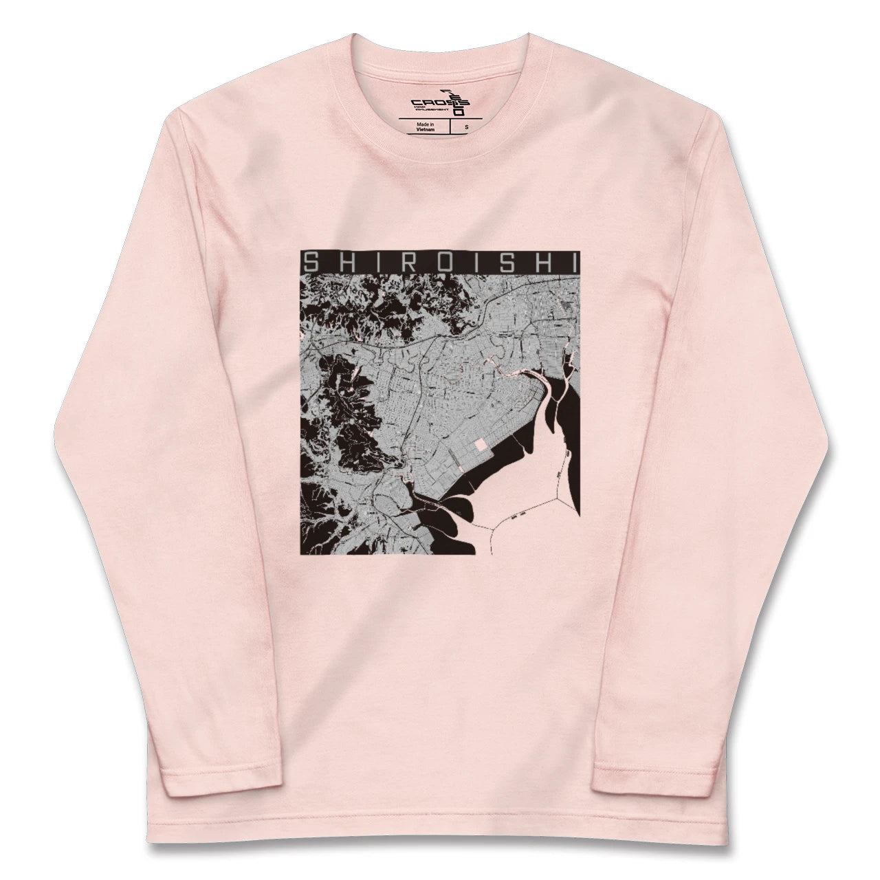 【白石（佐賀県）（佐賀県）】地図柄ロングスリーブTシャツ