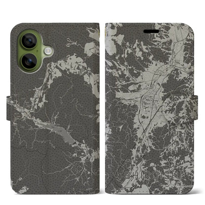 【白石（宮城県）】地図柄iPhoneケース（手帳タイプ）