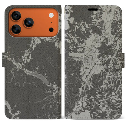 【白石（宮城県）】地図柄iPhoneケース（手帳タイプ）