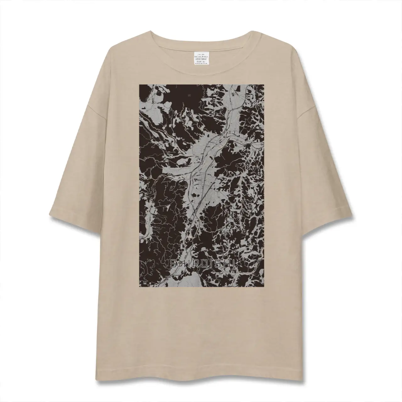 【白石（宮城県）】地図柄ビッグシルエットTシャツ
