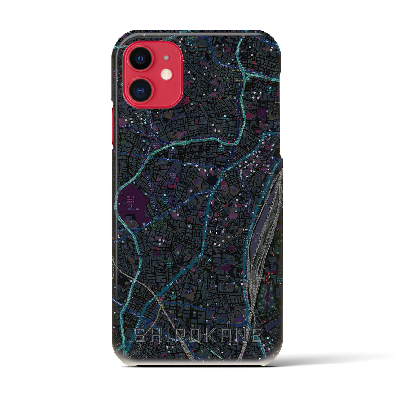 【白金（東京都）】地図柄iPhoneケース（バックカバータイプ）