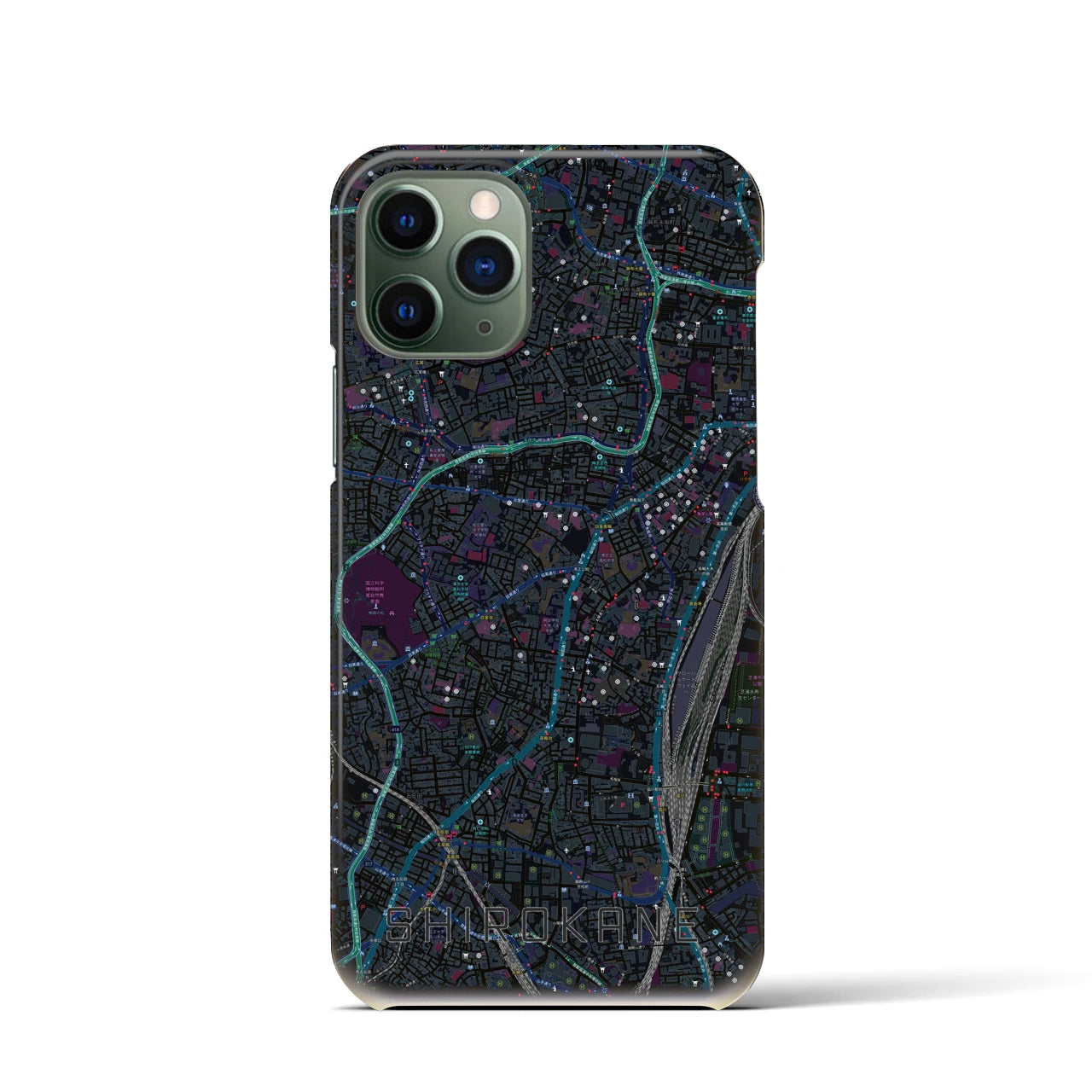 【白金（東京都）】地図柄iPhoneケース（バックカバータイプ）