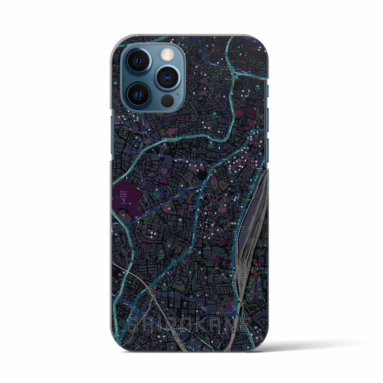 【白金（東京都）】地図柄iPhoneケース（バックカバータイプ）