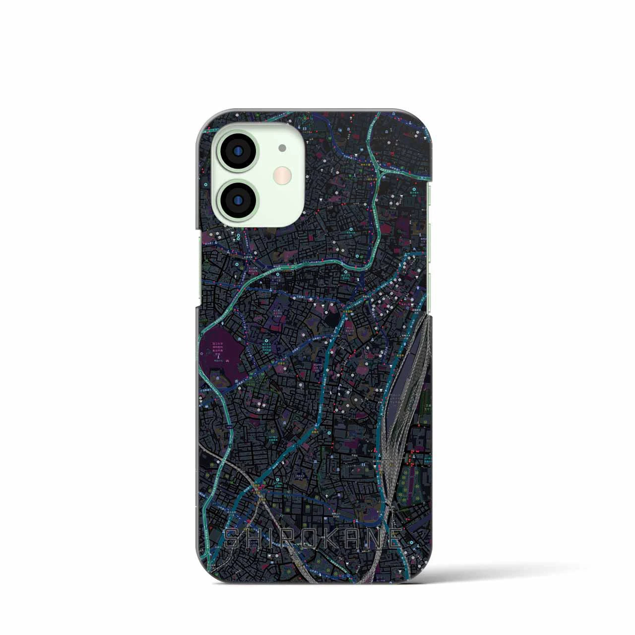 【白金（東京都）】地図柄iPhoneケース（バックカバータイプ）
