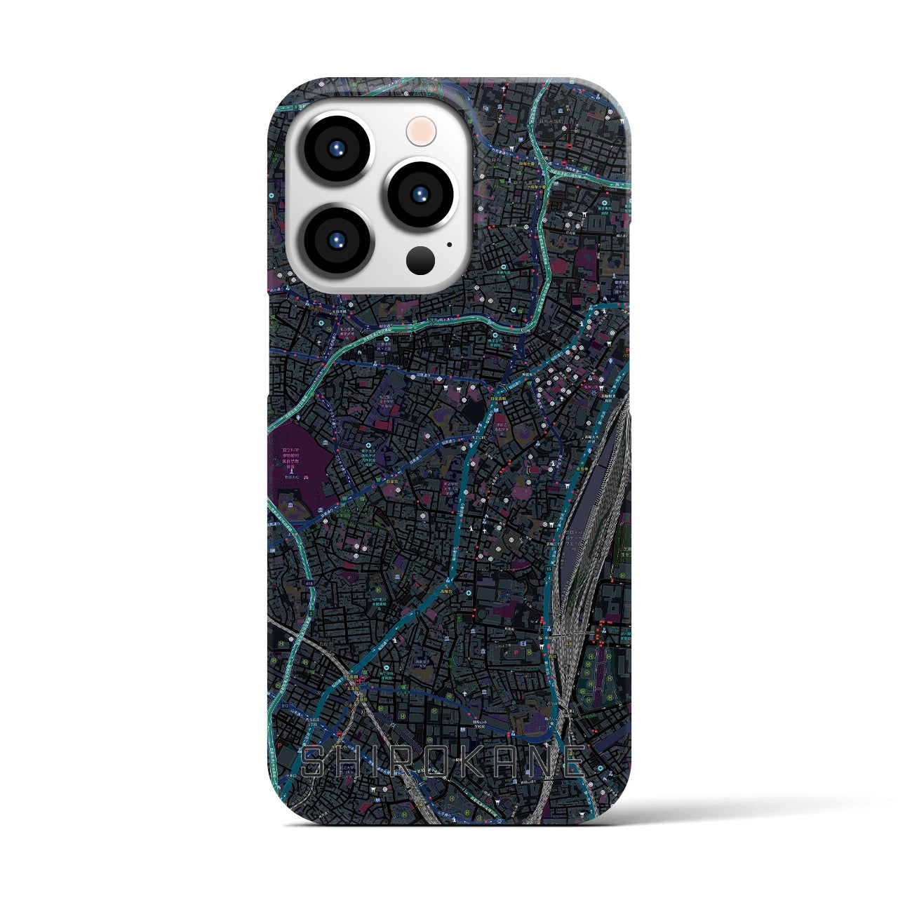 【白金（東京都）】地図柄iPhoneケース（バックカバータイプ）
