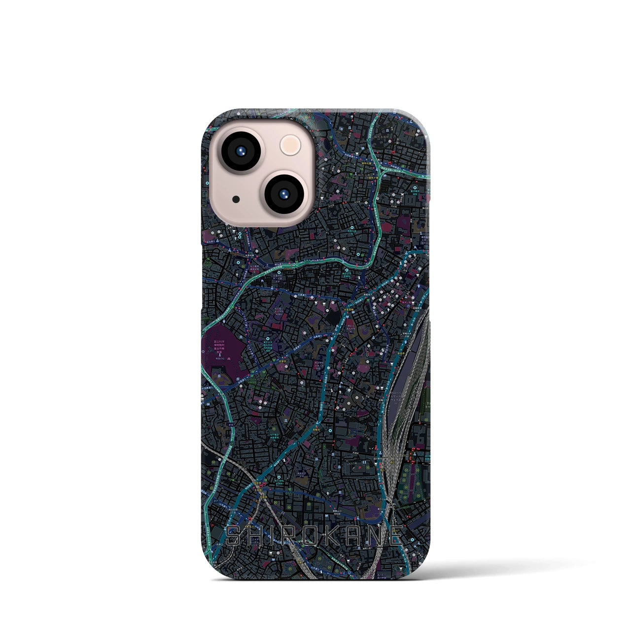 【白金（東京都）】地図柄iPhoneケース（バックカバータイプ）
