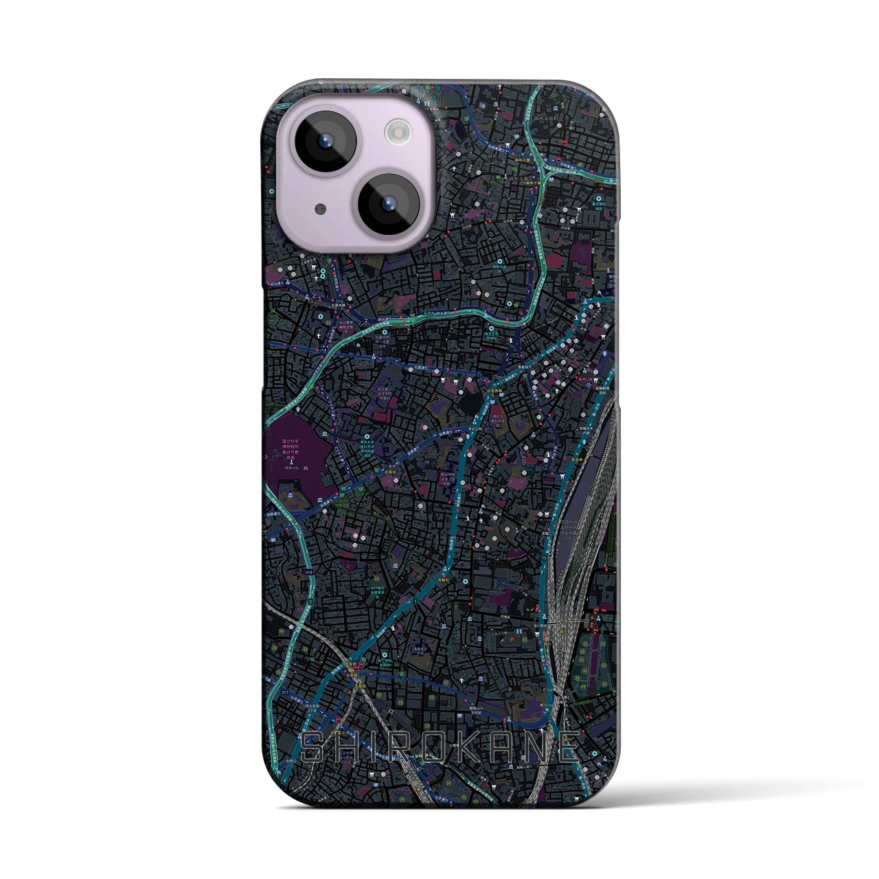 【白金（東京都）】地図柄iPhoneケース（バックカバータイプ）