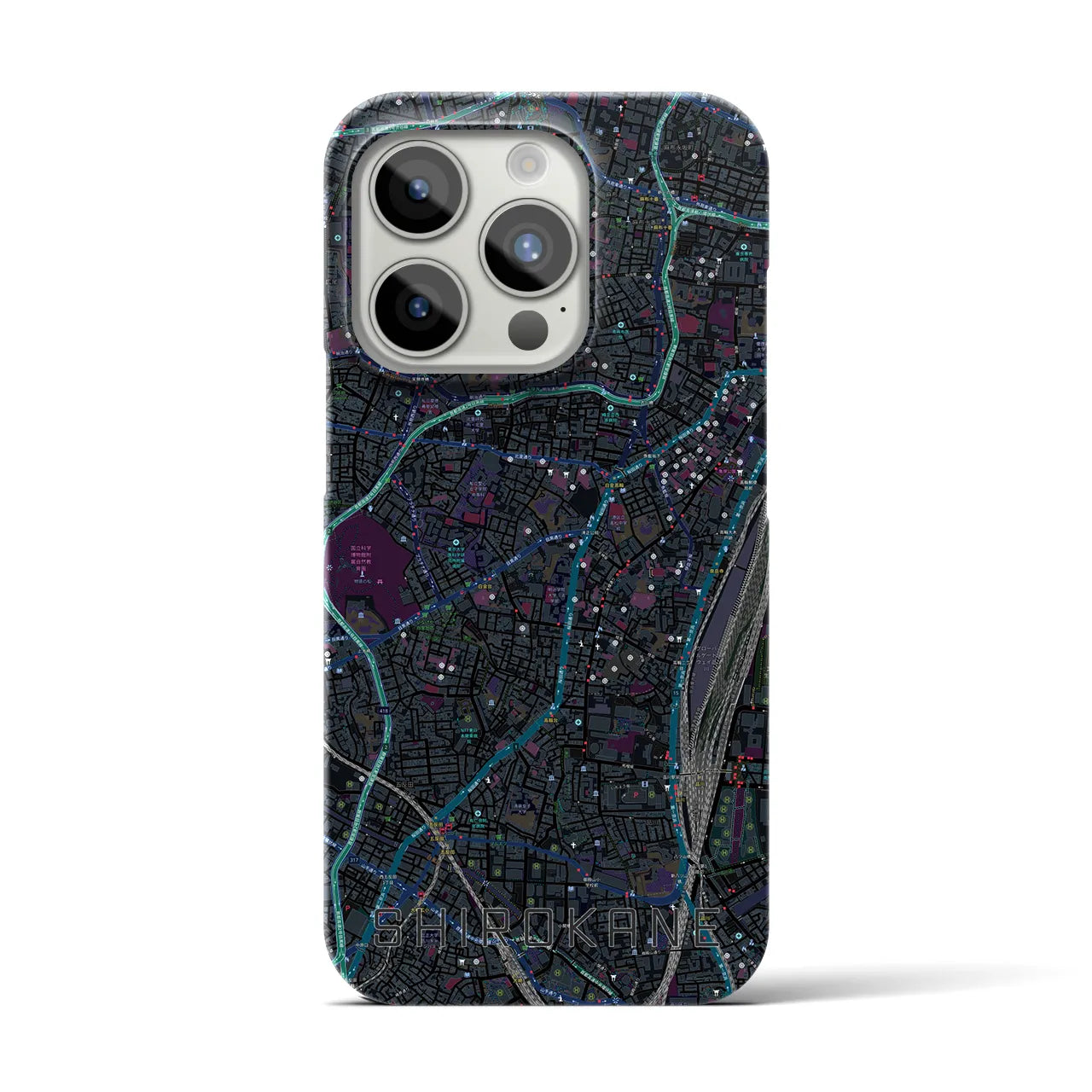 【白金（東京都）】地図柄iPhoneケース（バックカバータイプ）