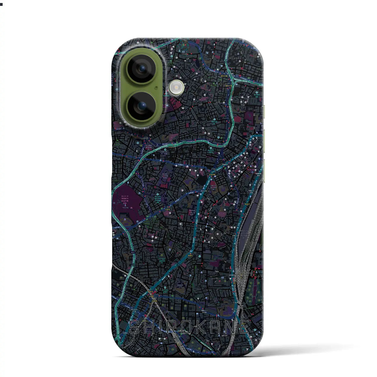 【白金（東京都）】地図柄iPhoneケース（バックカバータイプ）