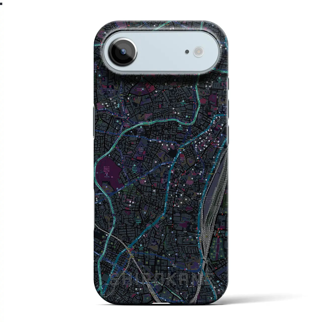 【白金（東京都）】地図柄iPhoneケース（バックカバータイプ）