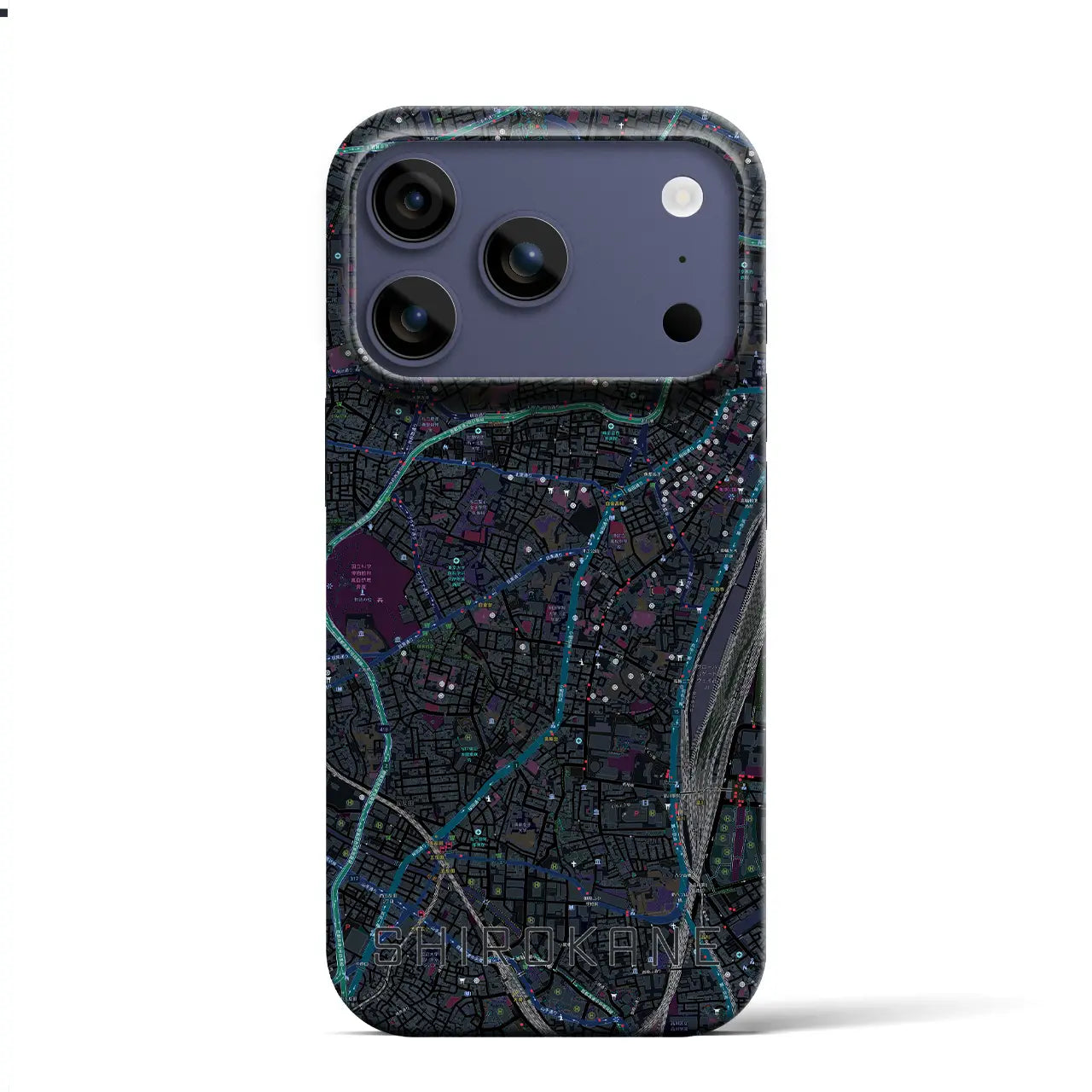 【白金（東京都）】地図柄iPhoneケース（バックカバータイプ）