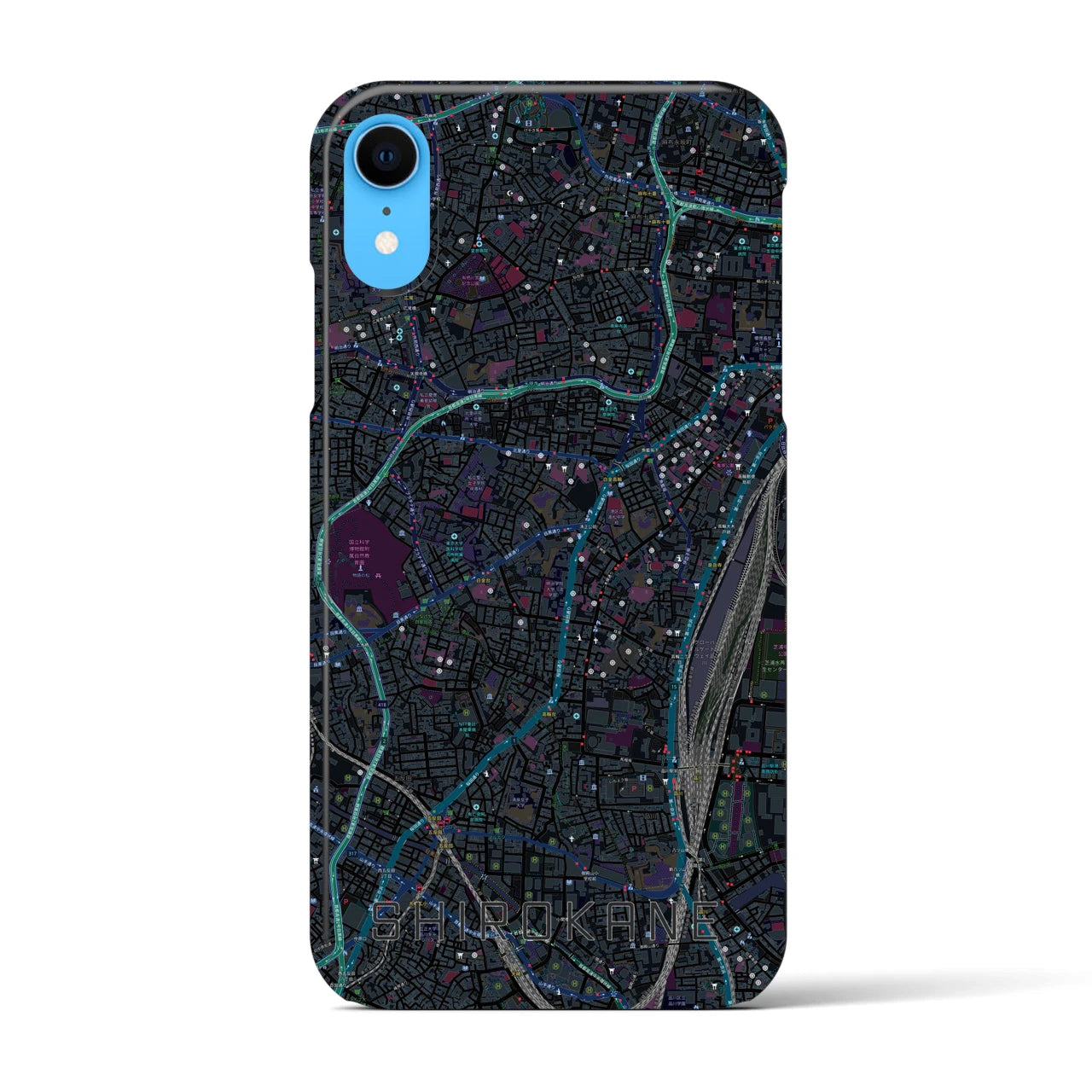 【白金（東京都）】地図柄iPhoneケース（バックカバータイプ）