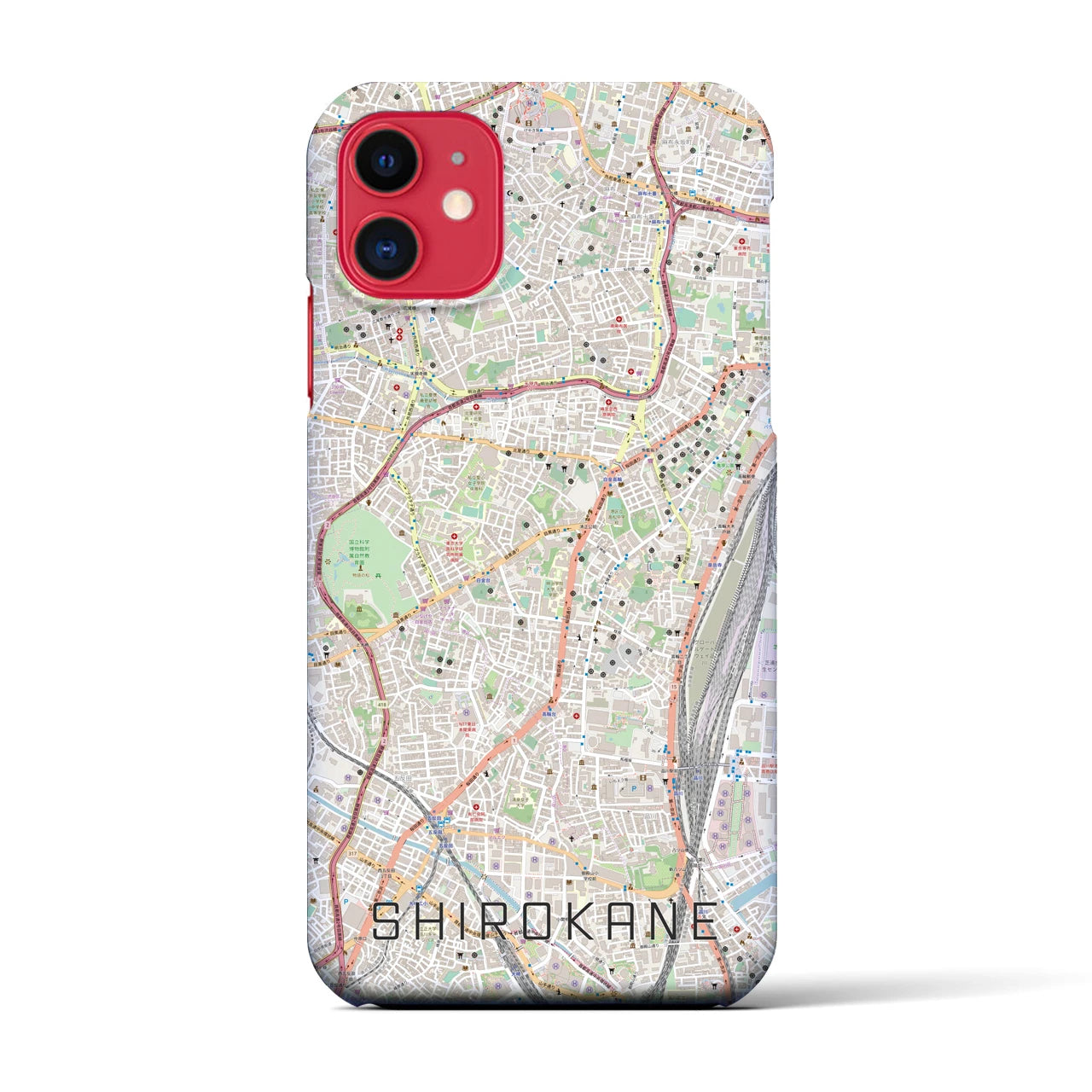 【白金（東京都）】地図柄iPhoneケース（バックカバータイプ）