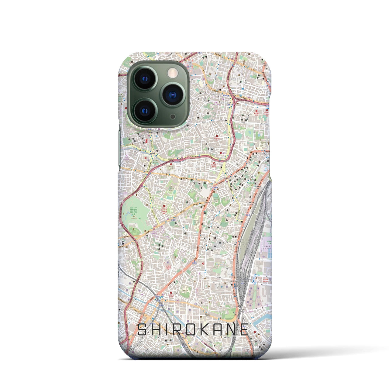 【白金（東京都）】地図柄iPhoneケース（バックカバータイプ）