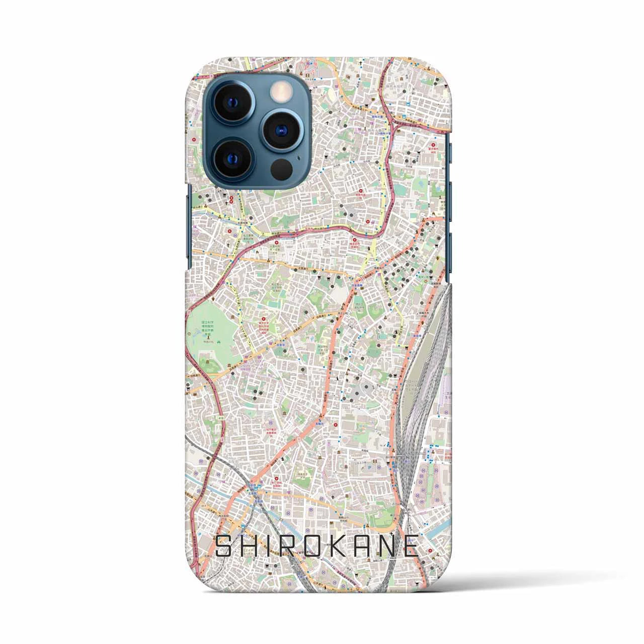 【白金（東京都）】地図柄iPhoneケース（バックカバータイプ）