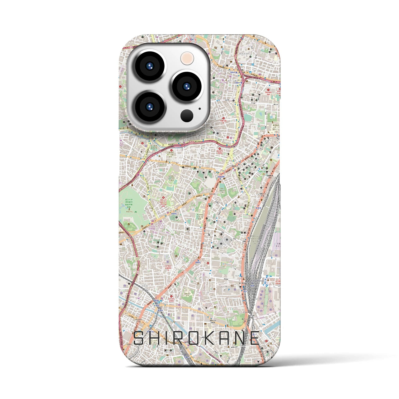 【白金（東京都）】地図柄iPhoneケース（バックカバータイプ）
