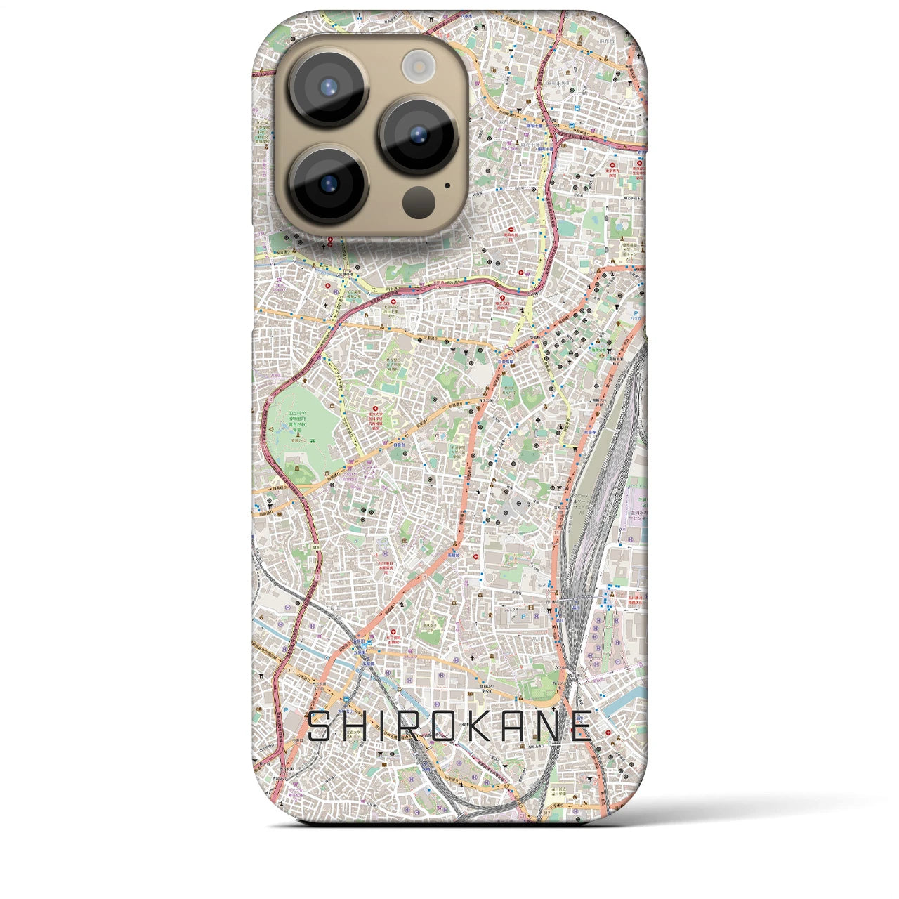 【白金（東京都）】地図柄iPhoneケース（バックカバータイプ）