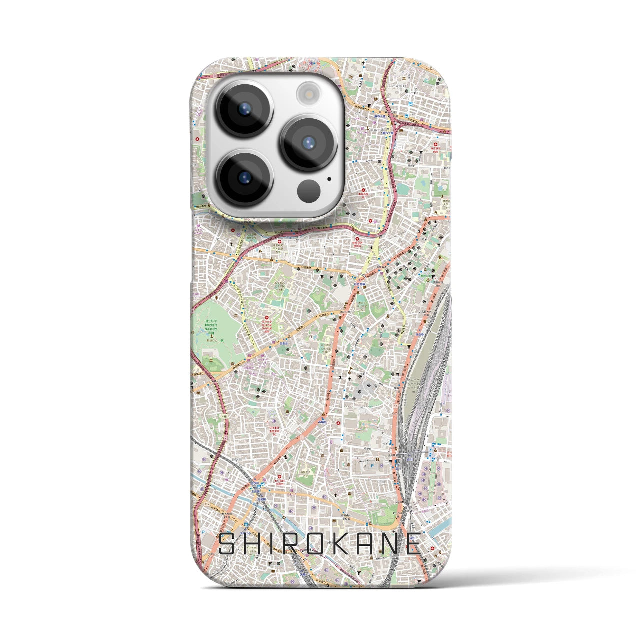 【白金（東京都）】地図柄iPhoneケース（バックカバータイプ）
