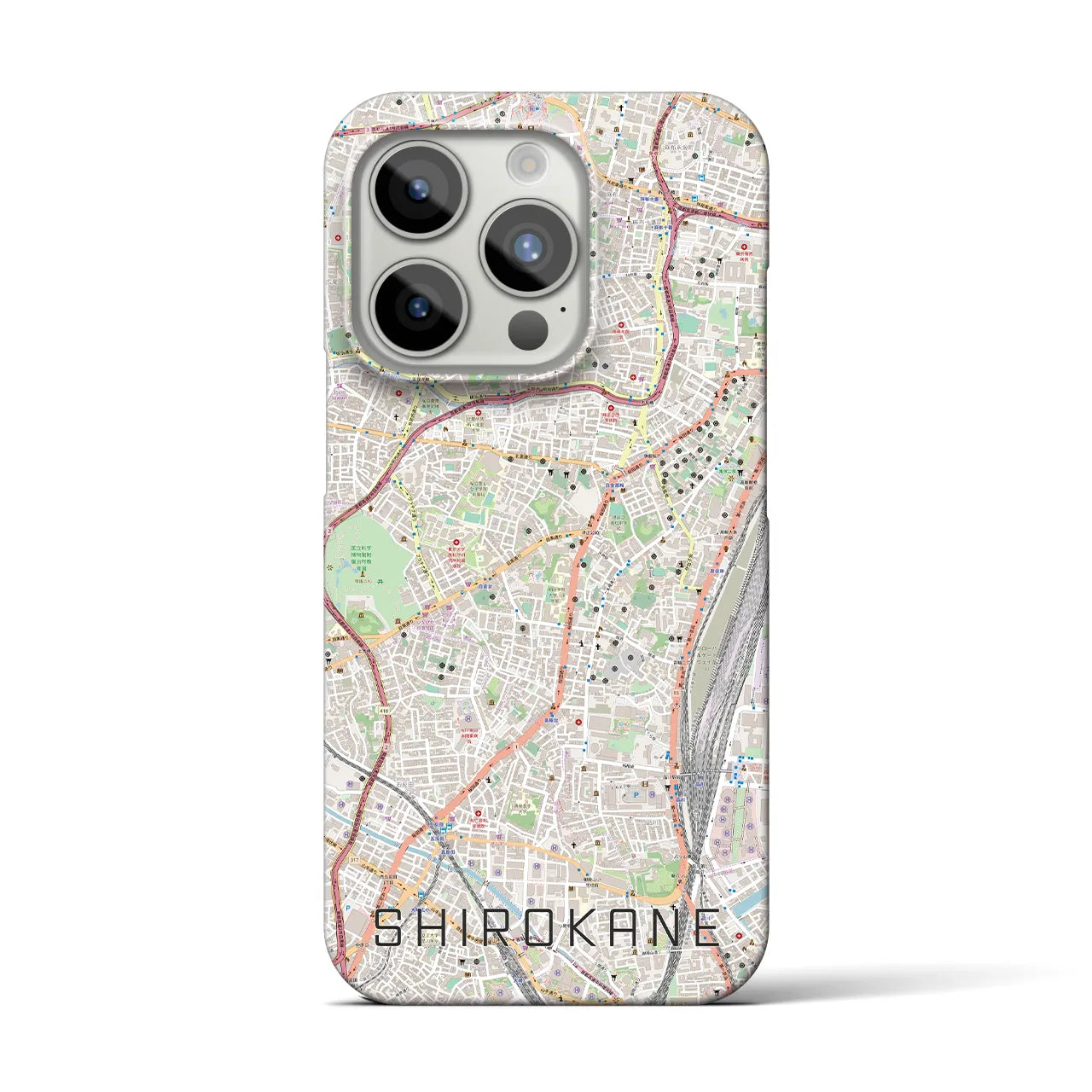 【白金（東京都）】地図柄iPhoneケース（バックカバータイプ）