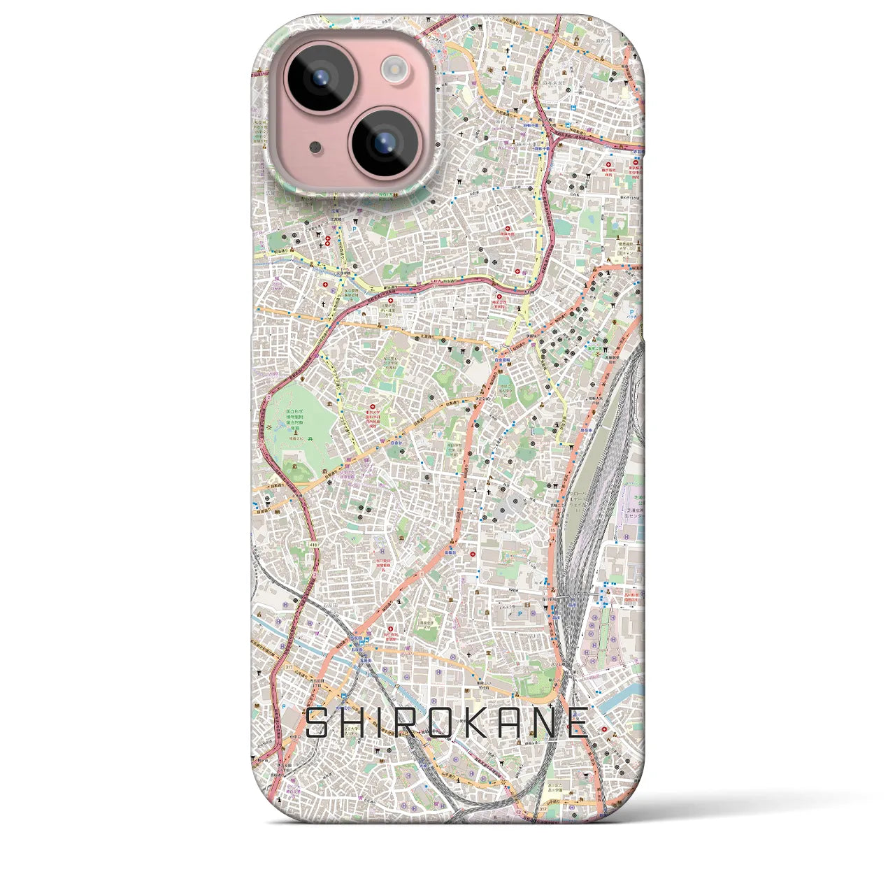 【白金（東京都）】地図柄iPhoneケース（バックカバータイプ）