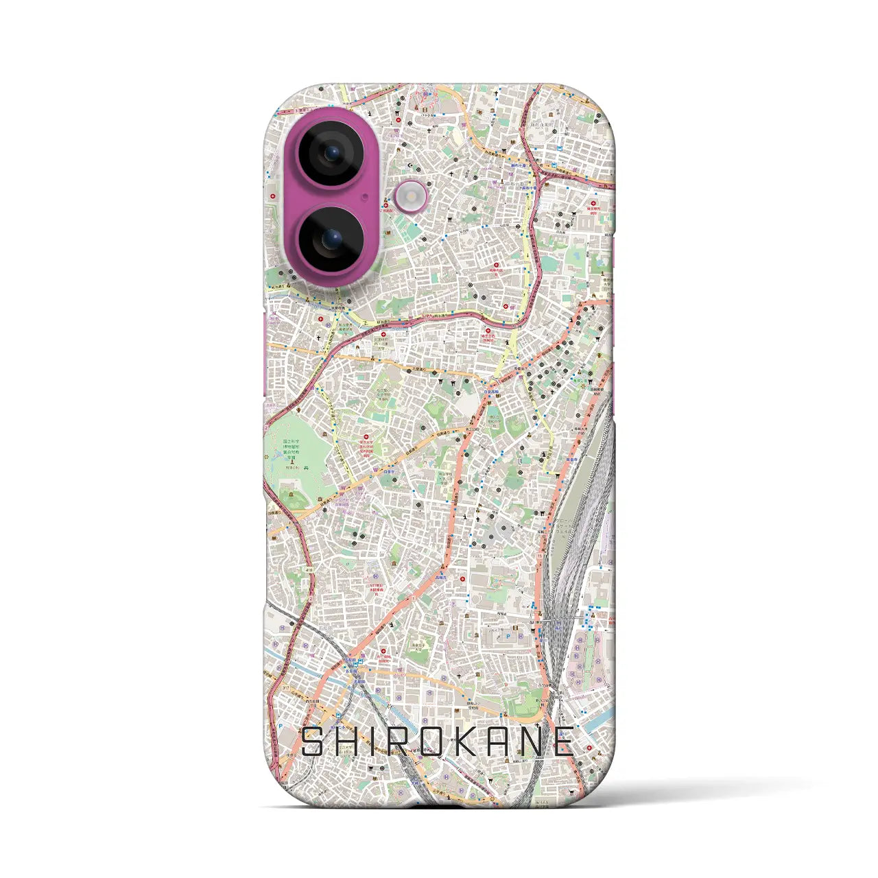 【白金（東京都）】地図柄iPhoneケース（バックカバータイプ）