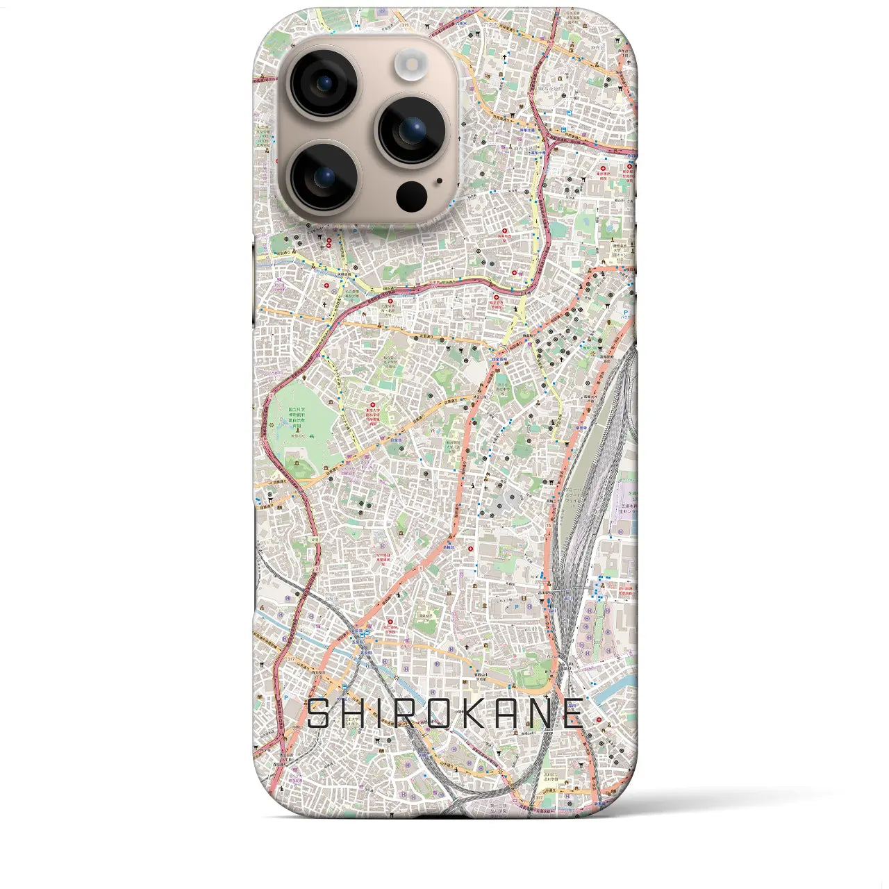 【白金（東京都）】地図柄iPhoneケース（バックカバータイプ）