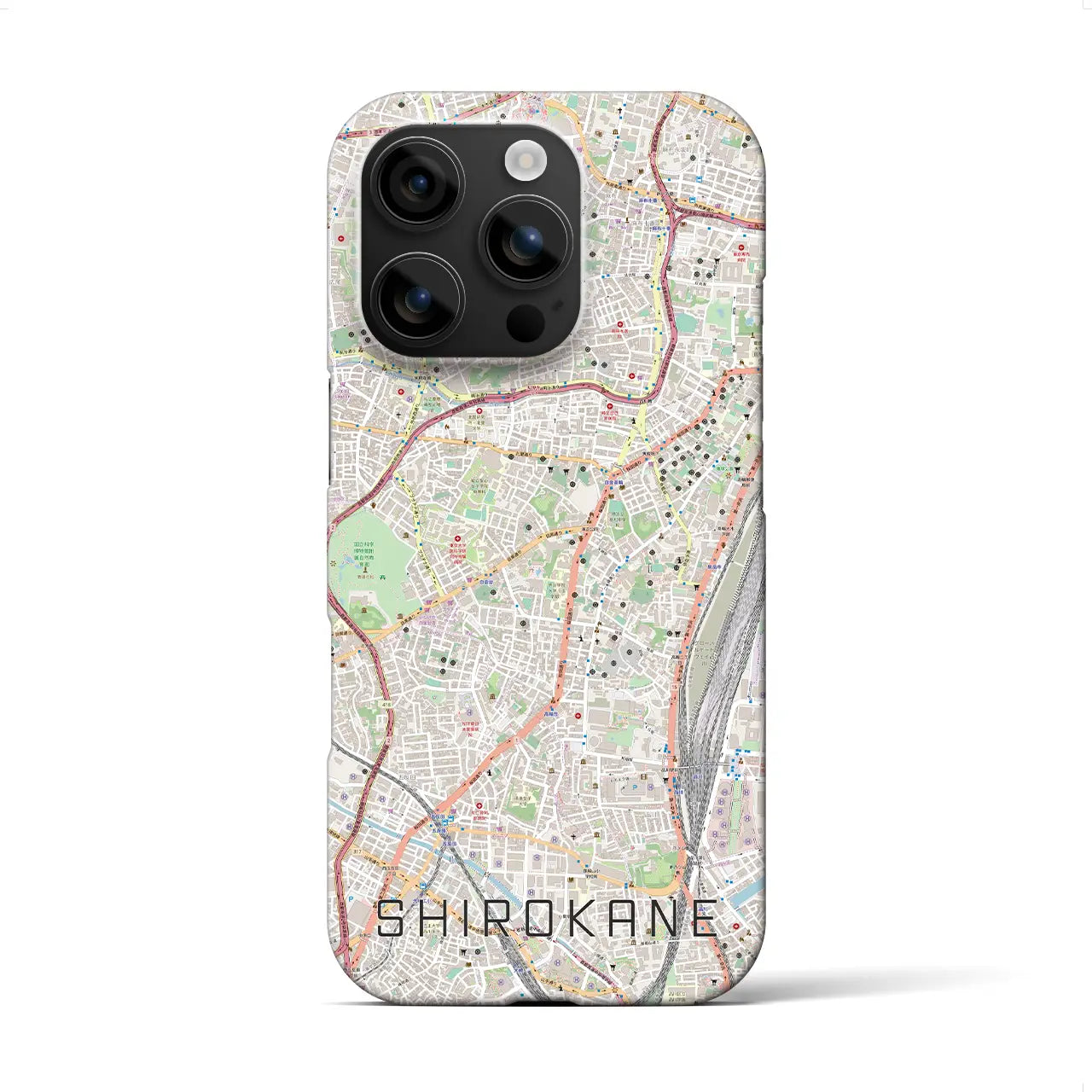【白金（東京都）】地図柄iPhoneケース（バックカバータイプ）