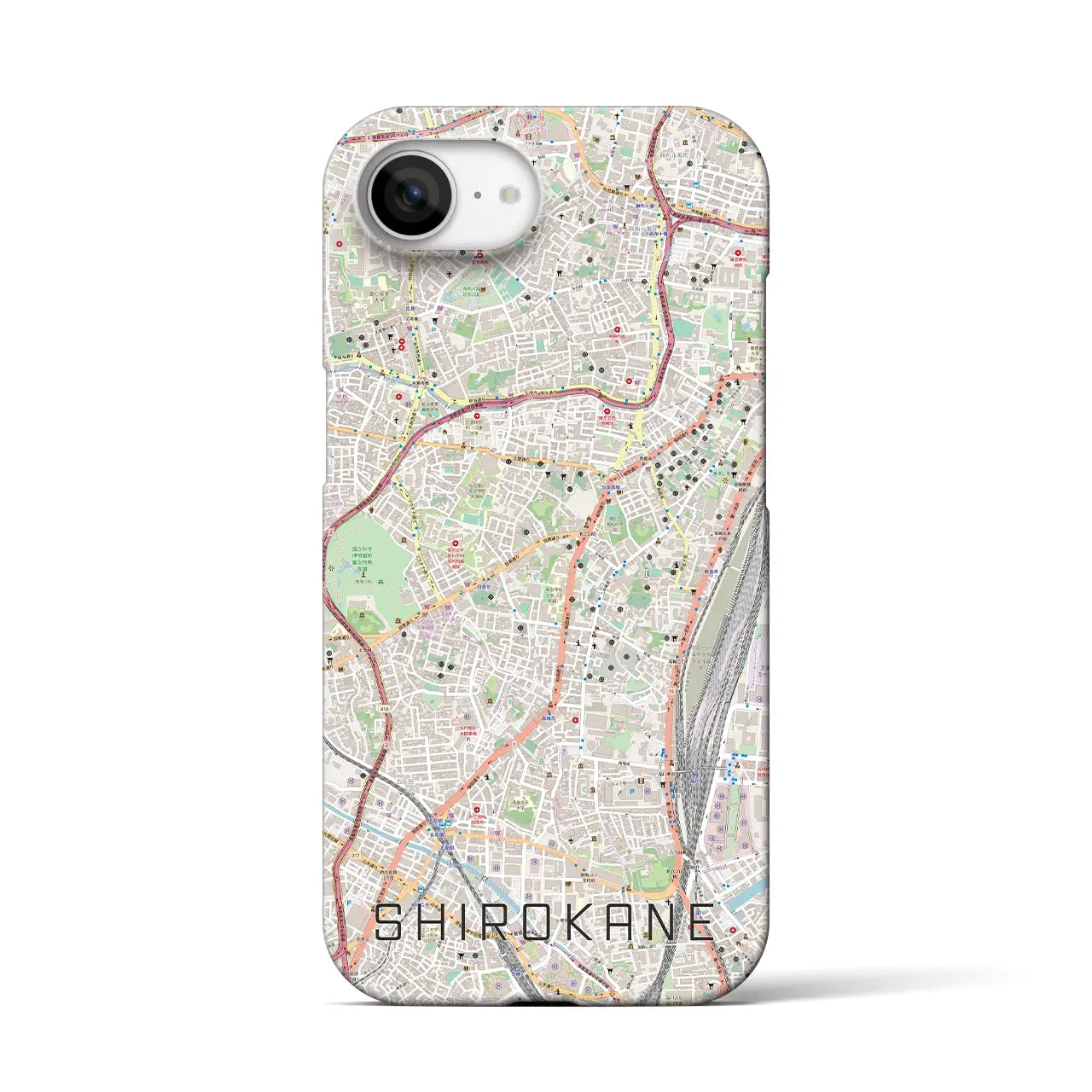 【白金（東京都）】地図柄iPhoneケース（バックカバータイプ）
