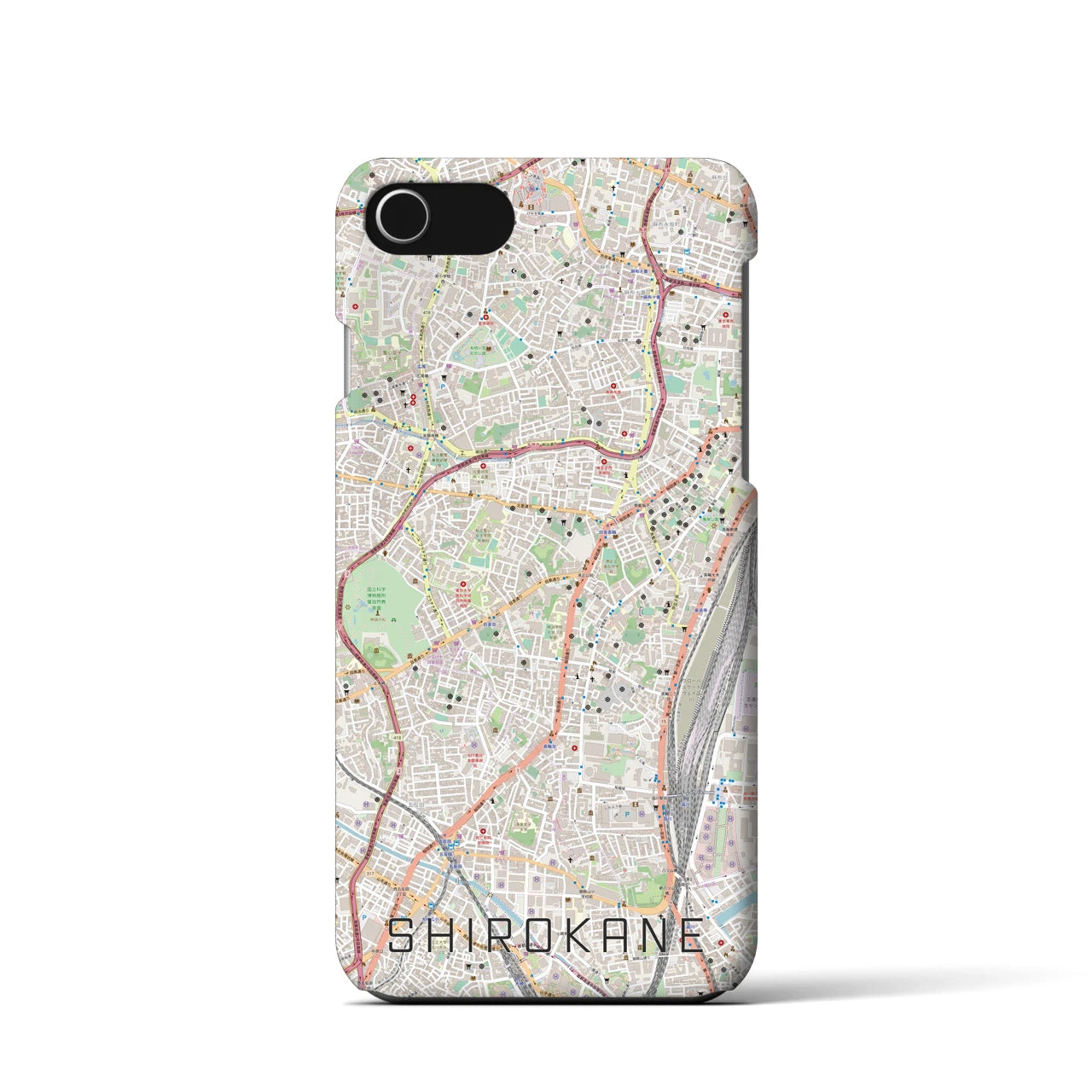 【白金（東京都）】地図柄iPhoneケース（バックカバータイプ）