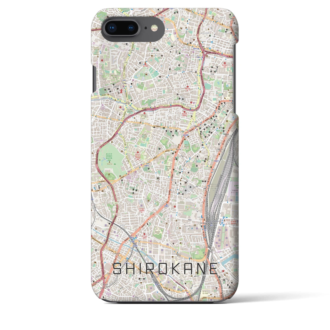 【白金（東京都）】地図柄iPhoneケース（バックカバータイプ）