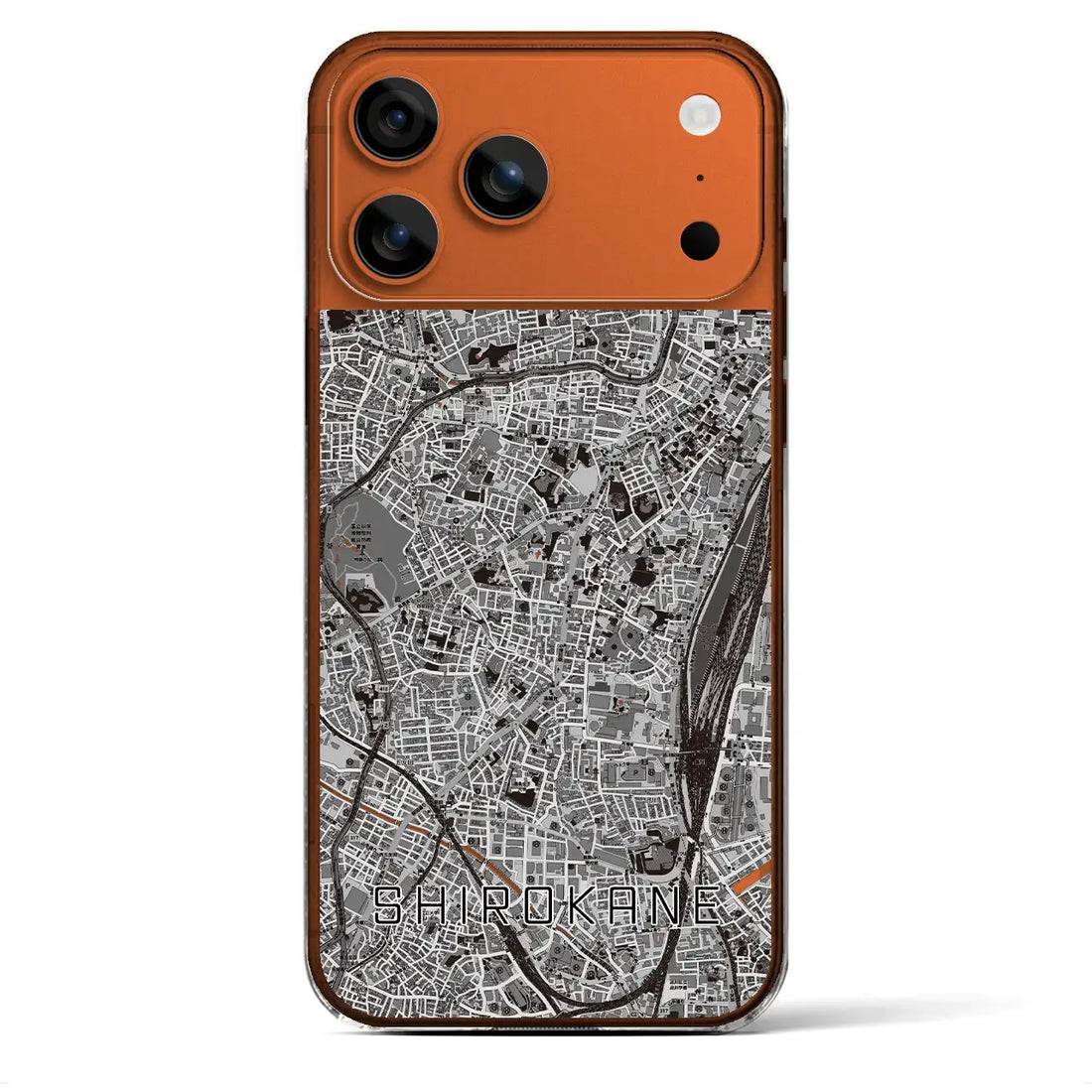 【白金（東京都）】地図柄iPhoneケース（クリアタイプ）
