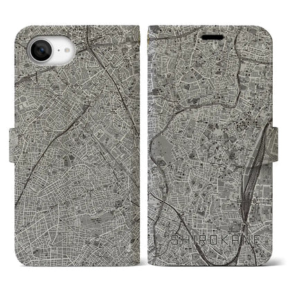 【白金（東京都）】地図柄iPhoneケース（手帳タイプ）