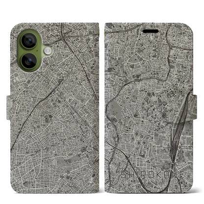 【白金（東京都）】地図柄iPhoneケース（手帳タイプ）