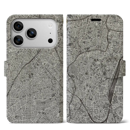 【白金（東京都）】地図柄iPhoneケース（手帳タイプ）