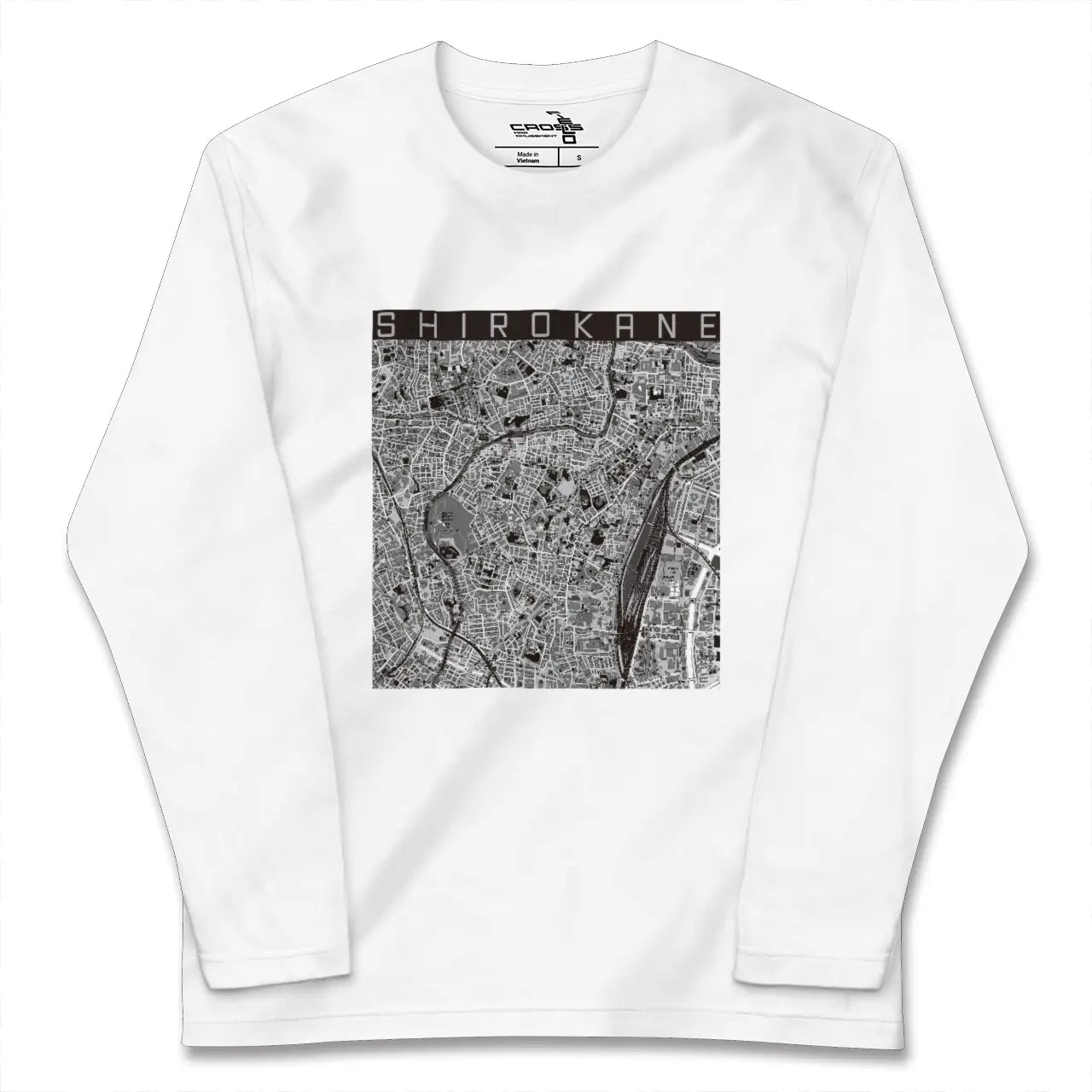 【白金（東京都）】地図柄ロングスリーブTシャツ