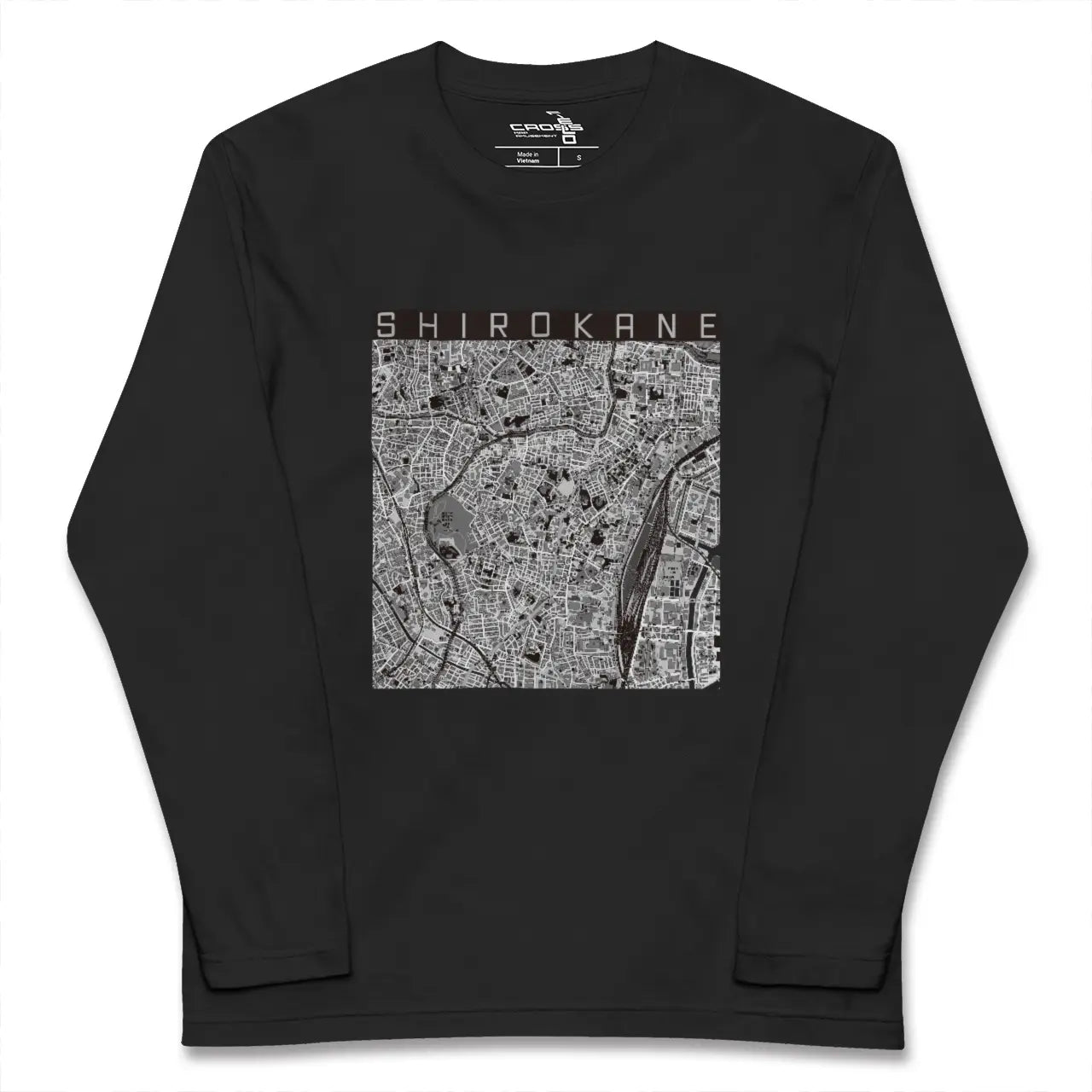 【白金（東京都）】地図柄ロングスリーブTシャツ