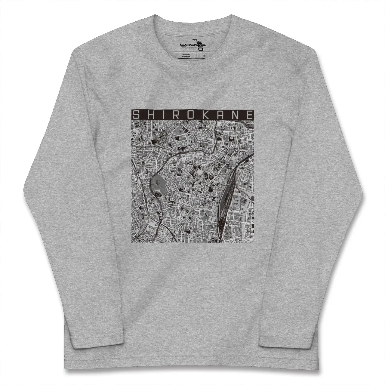 【白金（東京都）】地図柄ロングスリーブTシャツ