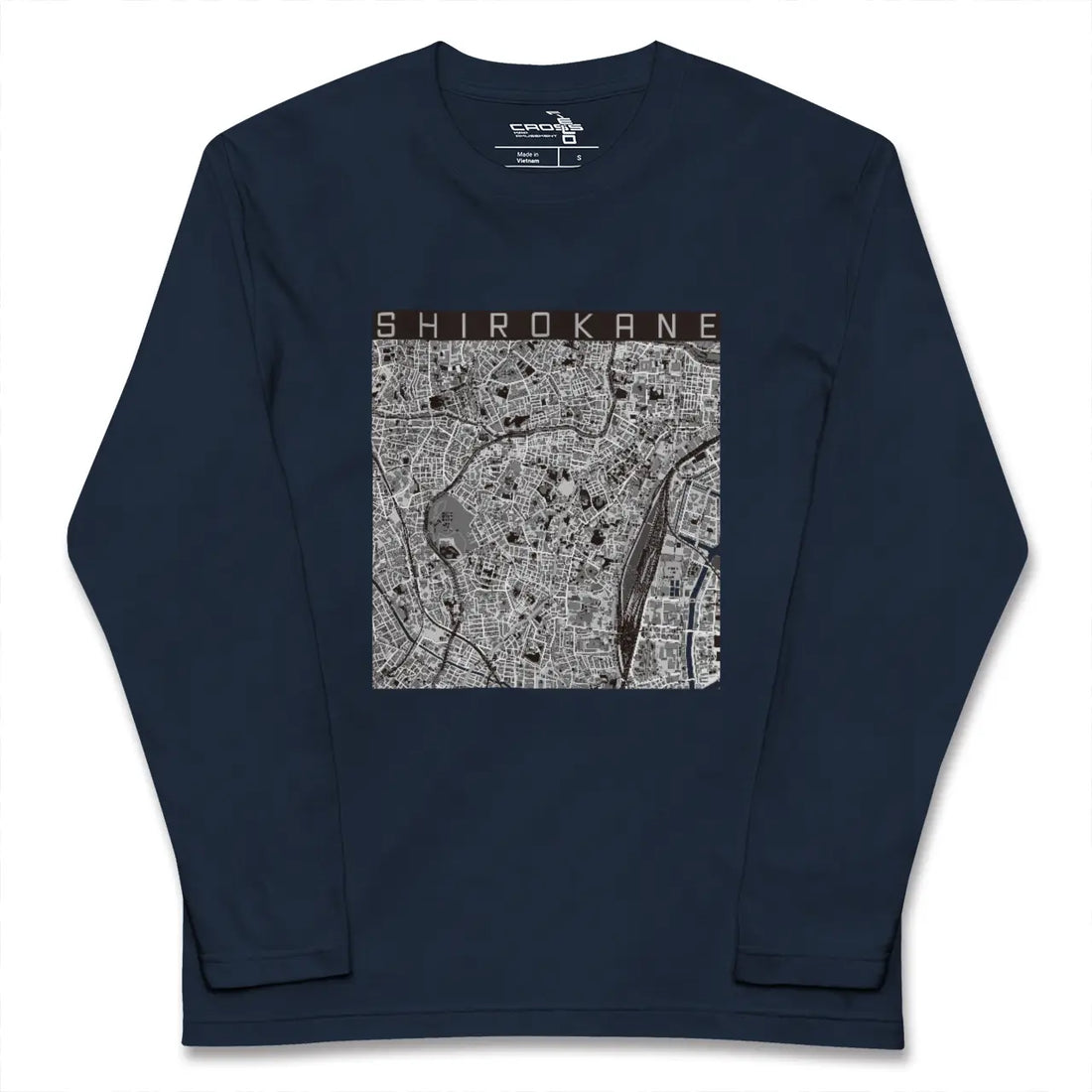【白金（東京都）】地図柄ロングスリーブTシャツ