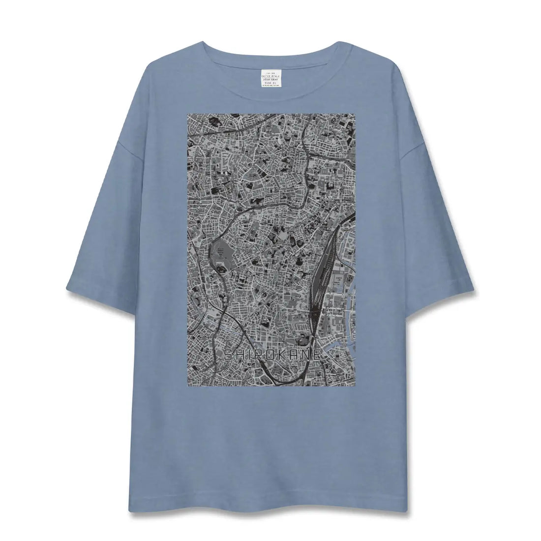【白金(東京都)】地図柄ビッグシルエットTシャツ